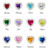 Colorful Zircon Heart of The Ocean Necklace Pendant Jewelry