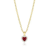 Colorful Zircon Heart of The Ocean Necklace Pendant Jewelry