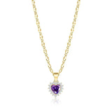 Colorful Zircon Heart of The Ocean Necklace Pendant Jewelry