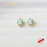 Opal Zircon Earrings Retro Wild Earrings