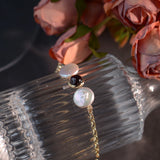 14k Pearl Garnet Friendship Bracelet Women's Hand Bracelets