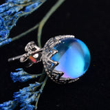 Round Crystal Stud Earring 100% s925 silver Wave Lace Earring