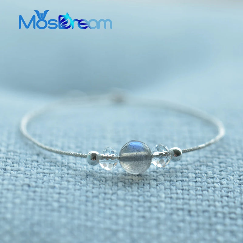 Labradorite Heart Forever Bracelet Delicate Hand Strap Romantic Gift