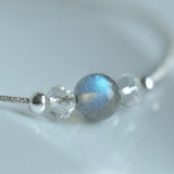 Labradorite Heart Forever Bracelet Delicate Hand Strap Romantic Gift
