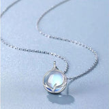 Moonlight Elk Pendant Necklace 925 Sterling Silver