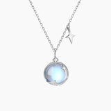 Moonlight Star on The Sea Pendant Necklace S925 Sterling Silver