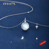 Moonlight Star on The Sea Pendant Necklace S925 Sterling Silver