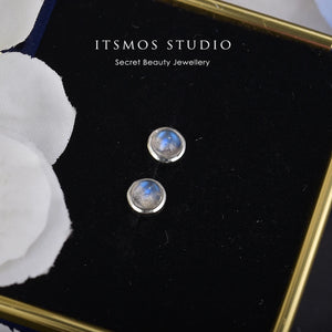Moonstone Labradorite Earrings Silver Studs Women Gift
