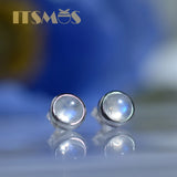 Moonstone Labradorite Earrings Silver Studs Women Gift