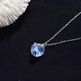 Ocean Gradient Shell Pendant Necklace S95 Silver Jewelry