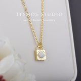Heart Lock Opal Pendant Necklace 14k-gold Plated