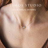 Opal Devil's Eye Chain Necklace 14K Gold-Plated Pendant for Women