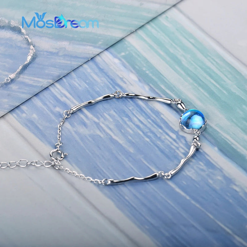 Ocean Wave Ripple Crystal Bracelet