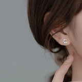 925 Silver Diamond Star Stud Hoop Earrings Open Star Earrings