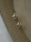 Vintage Oval Fresh Water Pearl Earrings