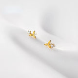 S925 Silver Flower Stud Earrings for Women