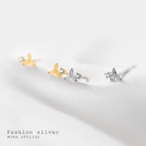 S925 Silver Flower Stud Earrings for Women