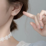 S925 Silver Flower Stud Earrings for Women