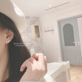 925 Silver Gilded Zircon Flower Earrings Pave Leaf Plant Piercing for Women