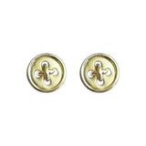 925 Silver Buttons Earrings Small Generous Women's Piercing Gift
