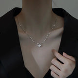 925 Sterling Silver Sea Moon Pendant Necklace for Women