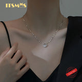 925 Sterling Silver Sea Moon Pendant Necklace for Women