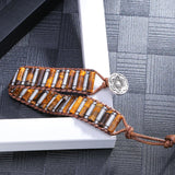 Natural Stone Hematite Healing Tube Bead Singer Wrap Wrist Bracelet