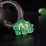 Colorful Agate Lucky Elephant Pendant Necklace
