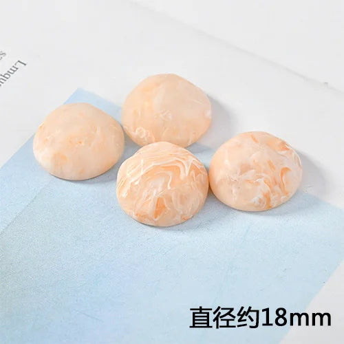 Avocado Green Resin Semi-Circular Patch DIY Earring Jewelry Materials 10 pcs