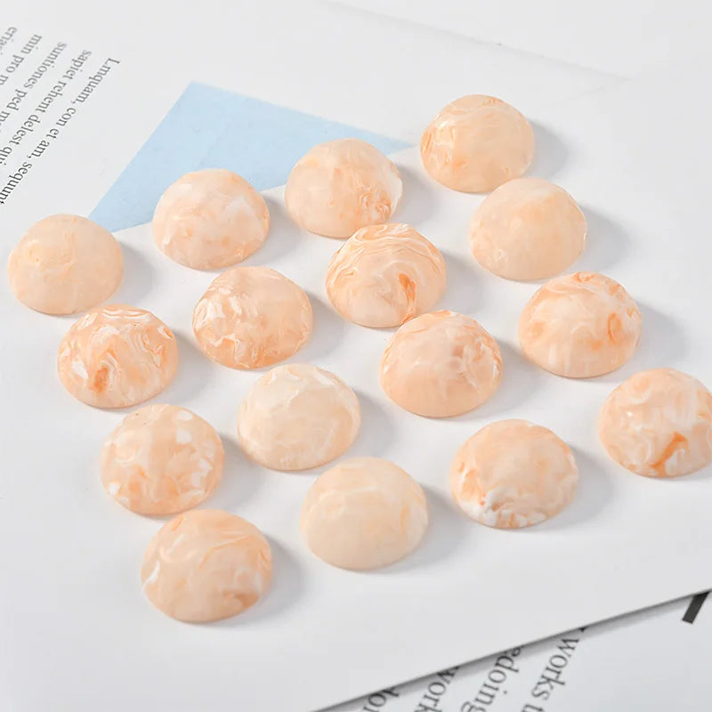 Avocado Green Resin Semi-Circular Patch DIY Earring Jewelry Materials 10 pcs
