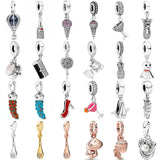 Ice Cream Cone Balloon Clutch Cocktail Pendant 925 Silver Charms