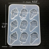 Ice Cream Popsicle Food Keychain Pendant Silicone Resin Mold
