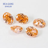 Ice Crushed Cut 9A Oval Morganite CZ Stone Beads