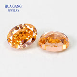 Ice Crushed Cut 9A Oval Morganite CZ Stone Beads