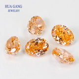 Ice Crushed Cut 9A Oval Morganite CZ Stone Beads