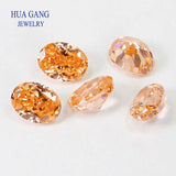 Ice Crushed Cut 9A Oval Morganite CZ Stone Beads