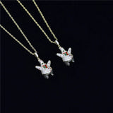 Ice Out Zircon Cartoon Pendant Necklace Men Hip Hop Charm Jewelry