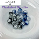 Ice Crack Glass Beads DIY Jewelry Making Material