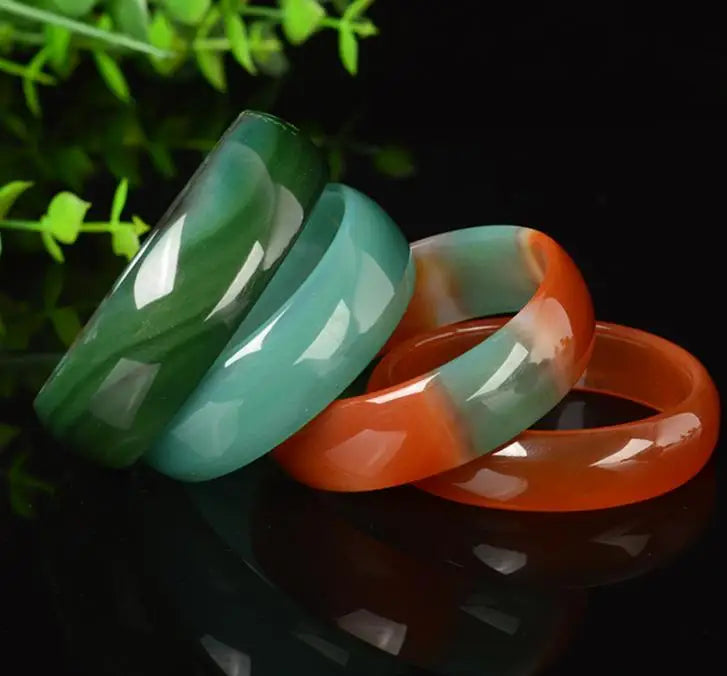 Red Green Chalcedony Bracelet Agate