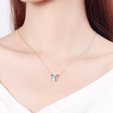 Iced Moissanite Bear Pendant Necklace 925 Silver Lab Diamond Women Necklace