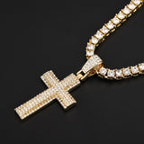 Iced Out Ankh Cross Pendant Necklace Choker Chain