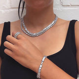 5A Zircon Tennis Chain Necklace Hip Hop Jewelry