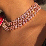 5A Zircon Tennis Chain Necklace Hip Hop Jewelry