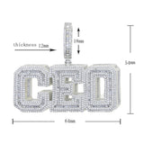 CEO Necklace Iced Out Bling CZ Men Women Hip Hop Jewelry