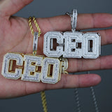 CEO Necklace Iced Out Bling CZ Men Women Hip Hop Jewelry