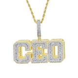 CEO Necklace Iced Out Bling CZ Men Women Hip Hop Jewelry