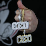 CEO Necklace Iced Out Bling CZ Men Women Hip Hop Jewelry