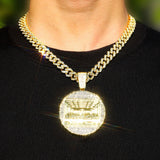 Iced Out Last Supper Pendant Men Big Jesus Zircon Silver Charm Necklace
