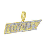 Bling Letters Loyalty Pendant Necklace Silver Zircon Charm Hip Hop Jewelry