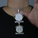 Iced Out Bling Money Motive Pendant Necklace